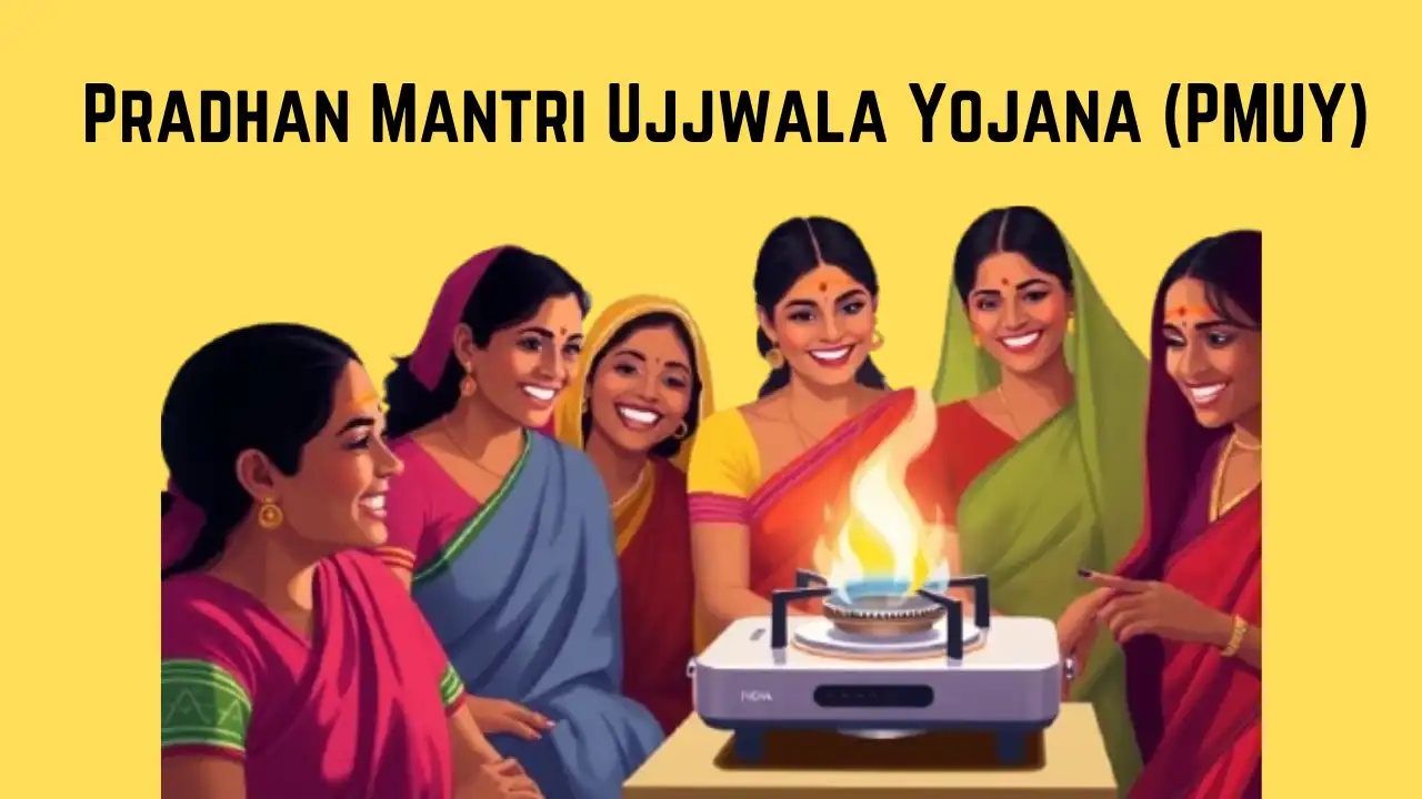 Pradhan Mantri Ujjwala Yojana (PMUY). Ladies discussing about the new stove