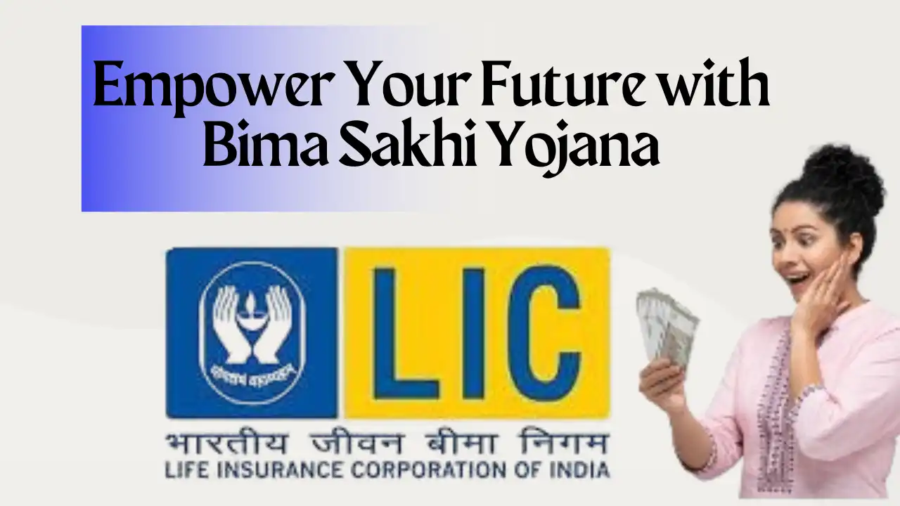 Bima Sakhi Yojana: Excited girl holding money with the LIC logo, representing the Bima Sakhi Yojana's empowerment opportunities for women.